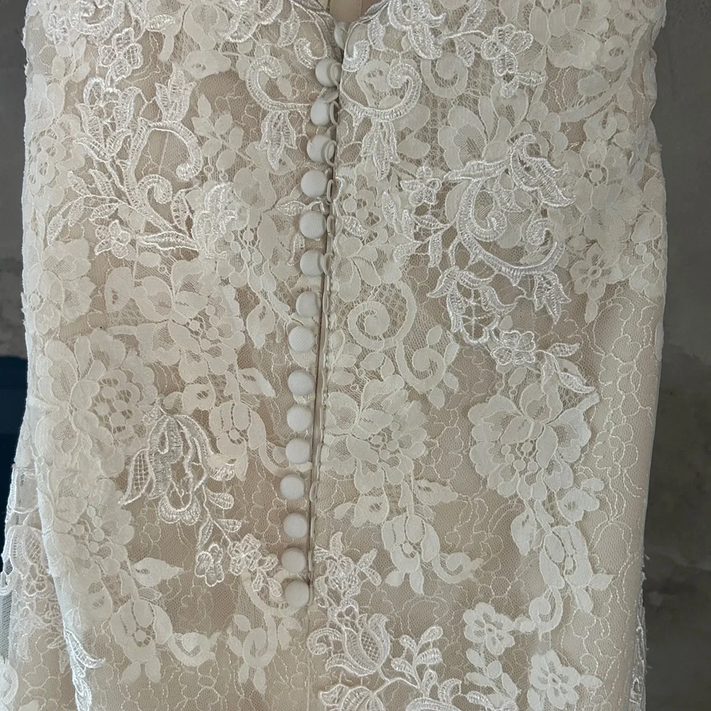 Pronovias Elegant Lace Wedding Dress size us 8 - Picture 9 of 11